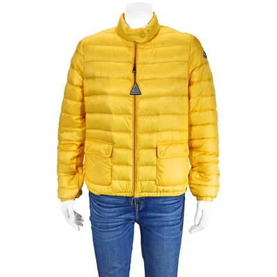 Moncler Lans Collared Down Jacket In Yellow