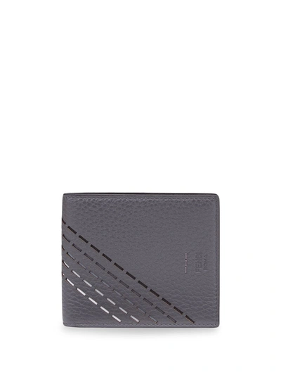 Fendi Cut Out Detail Wallet In Grey