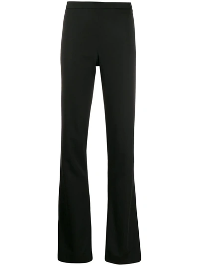 Versace High-waisted Bootcut Trousers In Black