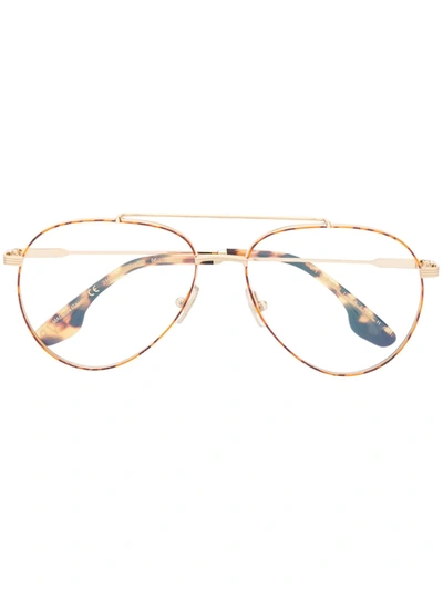 Victoria Beckham Havana Aviator Optical Glasses In Brown