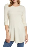 B Collection By Bobeau Brushed Babydoll Tunic In Oatmeal