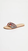 Havaianas You Saint Tropez Textile Print Cinched Sandals In Red/blue Stripe