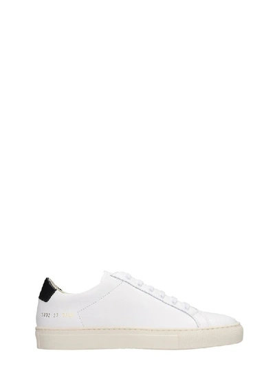 Common Projects Retro Low Sneakers In White Leather