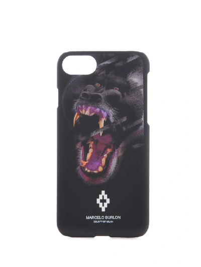 Marcelo Burlon County Of Milan Cover Per I-phone 7  Teukenk In Pvc In Nero