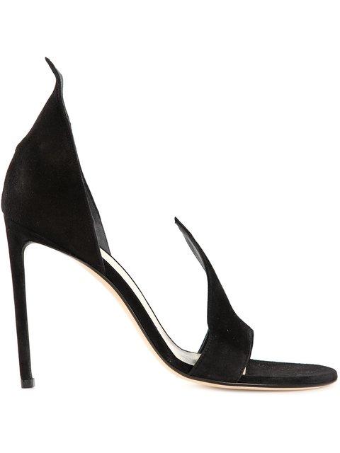 Francesco Russo Black Suede Sandals | ModeSens