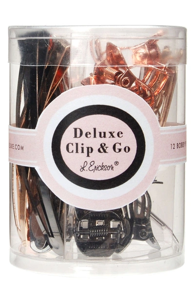 France Luxe Deluxe Clip & Go Hair Clip Set In Silver/ Rose Gold/ Gunmetal