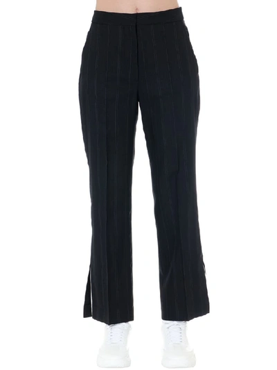 Stella Mccartney Cropped Length Black Wool Pants