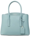 Kate Spade Medium Margaux Leather Satchel In Frosted Spearmint/sliver