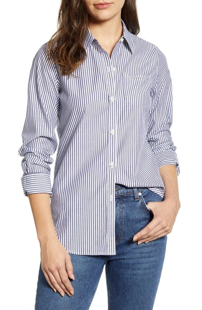 Alex Mill Standard Stripe Shirt In Navy/ White