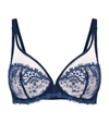 Simone Perele Wish Underwire Plunge Bra In Petrol Blue