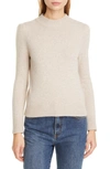 Co Essentials Cashmere Crop Sweater In Sand Melange