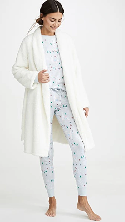 Eberjey Alpine Chic The Sherpa Robe In Ivory