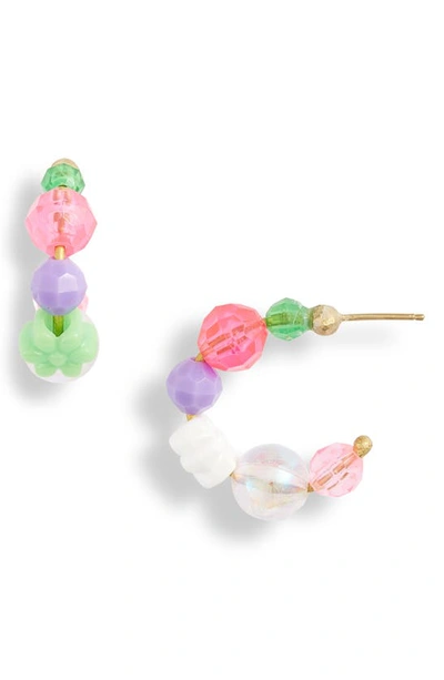 Susan Alexandra Joyful Mini Hoop Earrings In Multi