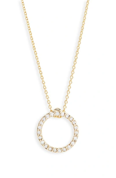 Roberto Coin Xs Diamond Pendant Necklace In Yellow Gold