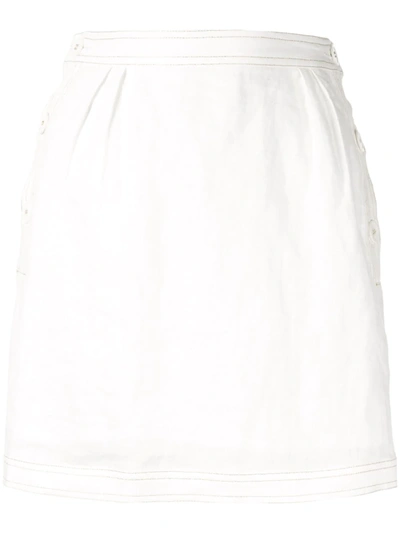 Suboo Gina Button Skirt In White