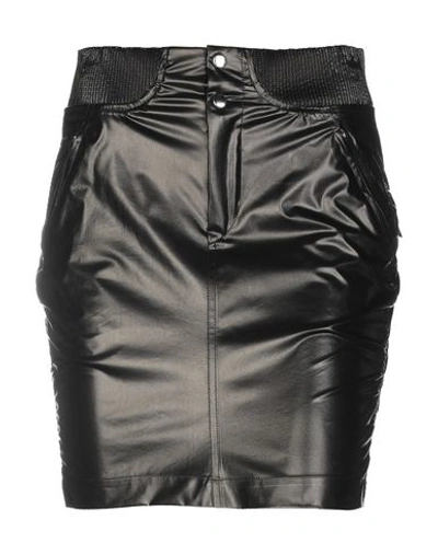 Isabel Marant Amel Silk-lamé Mini Skirt In Black