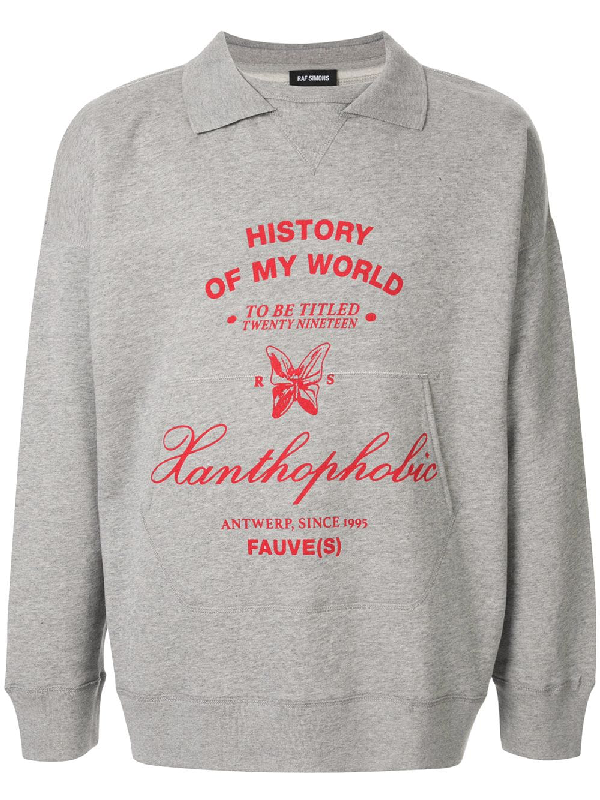 mens polo collar sweatshirt