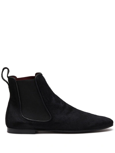 Dolce & Gabbana Chelsea Boots In Pony-style Calfskin In Black