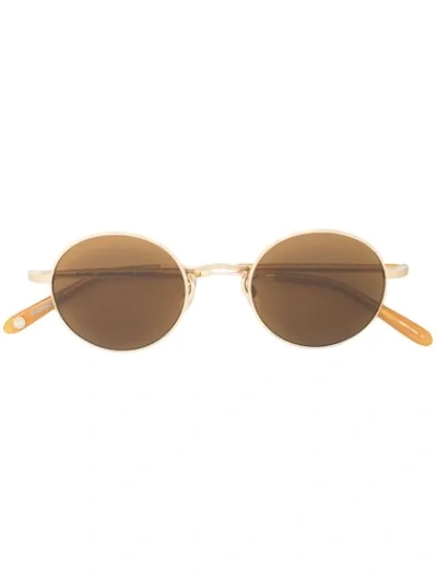 Garrett Leight Lovers Oval Frame Sunglasses In Matte Gold