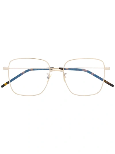 Saint Laurent Sl314 Square-frame Glasses In Gold