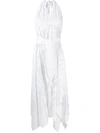 Emilio Pucci Mesh Halterneck Dress In White