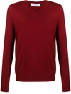 Pringle Of Scotland V-neck Sweater In Red