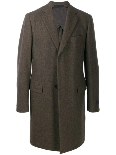 Lanvin Cashmere Single-breasted Coat In Brown