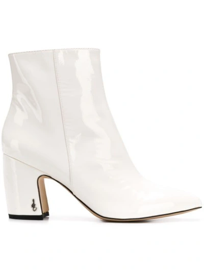 Sam Edelman Women's Hilty Pointed Toe Block High-heel Ankle Booties In White