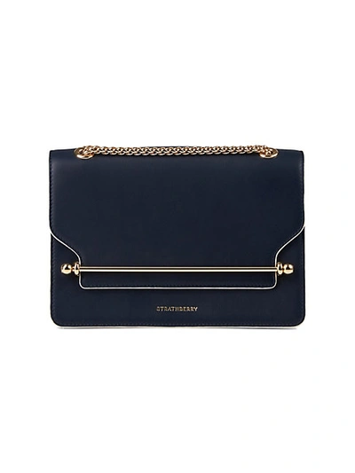 Strathberry 'east West' Crossbody Bag In Navy Illusion