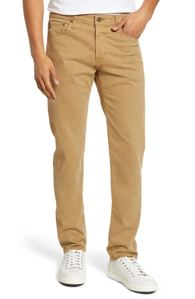 Ag Tellis Sud Modern Slim Fit Stretch Twill Pants In Porter Tan