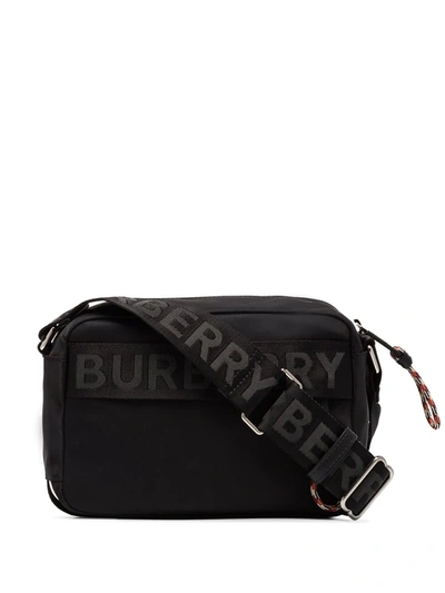 Burberry Logo-detail Crossbody Bag In Black