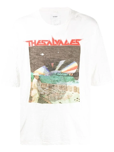 Doublet Printed Crease Effect T-shirt In 白色