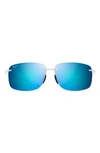 Maui Jim Unisex Hikina Polarized Sunglasses, Hikina In Blue Mir Pol