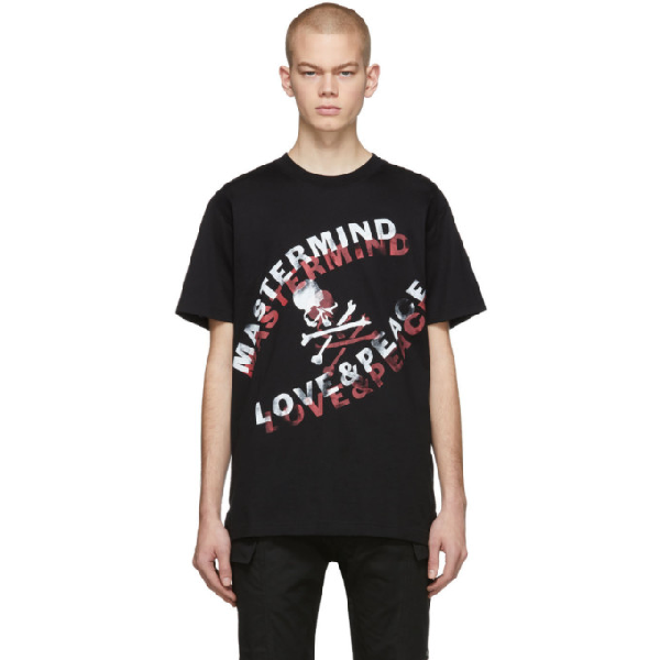 Mastermind Japan Mastermind World Black Love And Peace T-shirt In 4