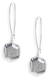 Kendra Scott Davis Drop Earrings In Rhodium/ Platinum Drusy