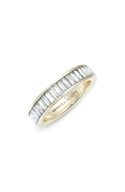 Kendra Scott Jack Band Ring In Gold/ White Cz