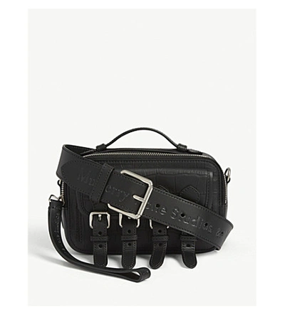 Mulberry X Acne Studios Mini Leather Cross-body Bag In Black Croc | ModeSens