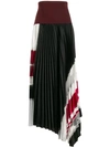 3.1 Phillip Lim / フィリップ リム Asymmetric Pleated Skirt In Burgundy Blk