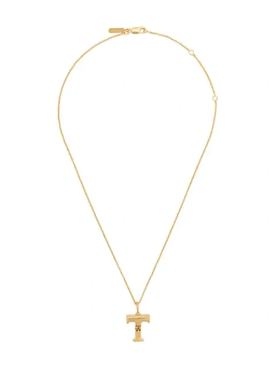 Chloé Letter T Pendant Necklace In Gold