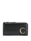 Chloé C Long Wallet In Black