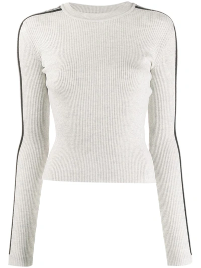 Fiorucci Logo Long-sleeve Sweater In Grey