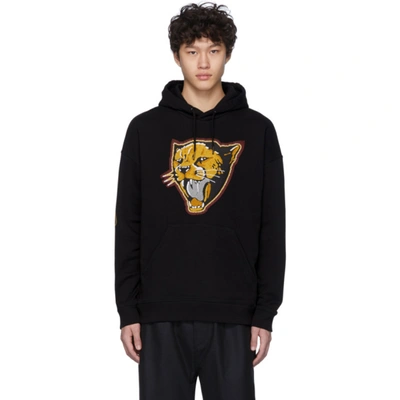Givenchy Cheetah Patch Hoodie In 001 Black