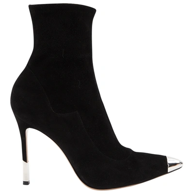 Pre-owned Gianvito Rossi Black Suede Ankle Boots