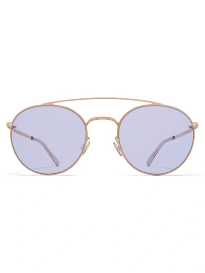 Mykita Maison Margiela X  Purple Oval Sunglasses In White