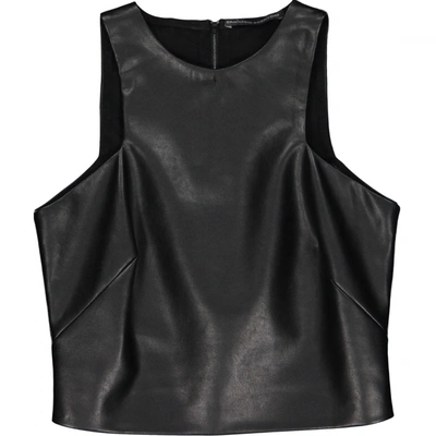 Pre-owned Ermanno Scervino Leather Top In Black