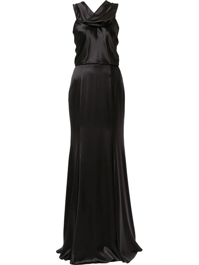 Dolce & Gabbana Silk-blend Evening Gown In Black