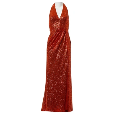 Pre-owned Elie Saab Maxi Dress In Orange