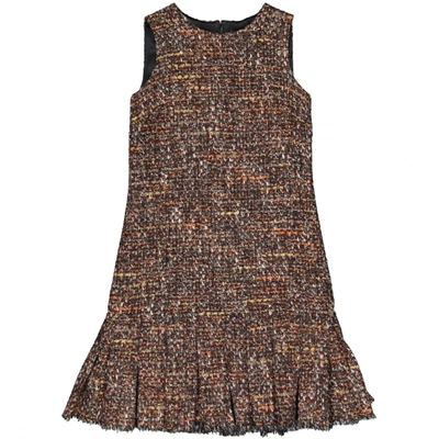 Pre-owned Dolce & Gabbana Wool Mid-length Dress In Multicolour