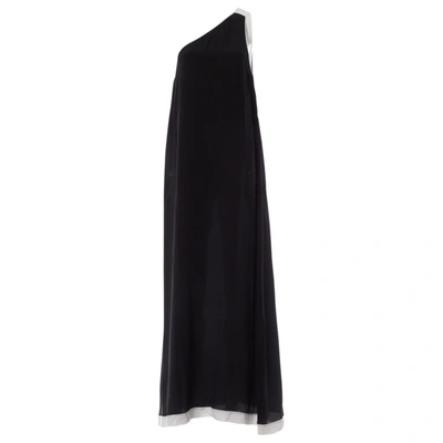 Pre-owned Fendi Silk Maxi Dress In Black