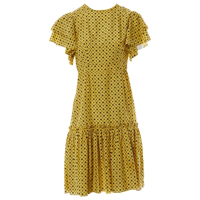 Pre-owned Marni Silk Mini Dress In Yellow